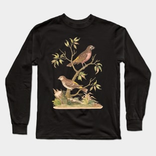 Finch Bird Nature Illustration Long Sleeve T-Shirt